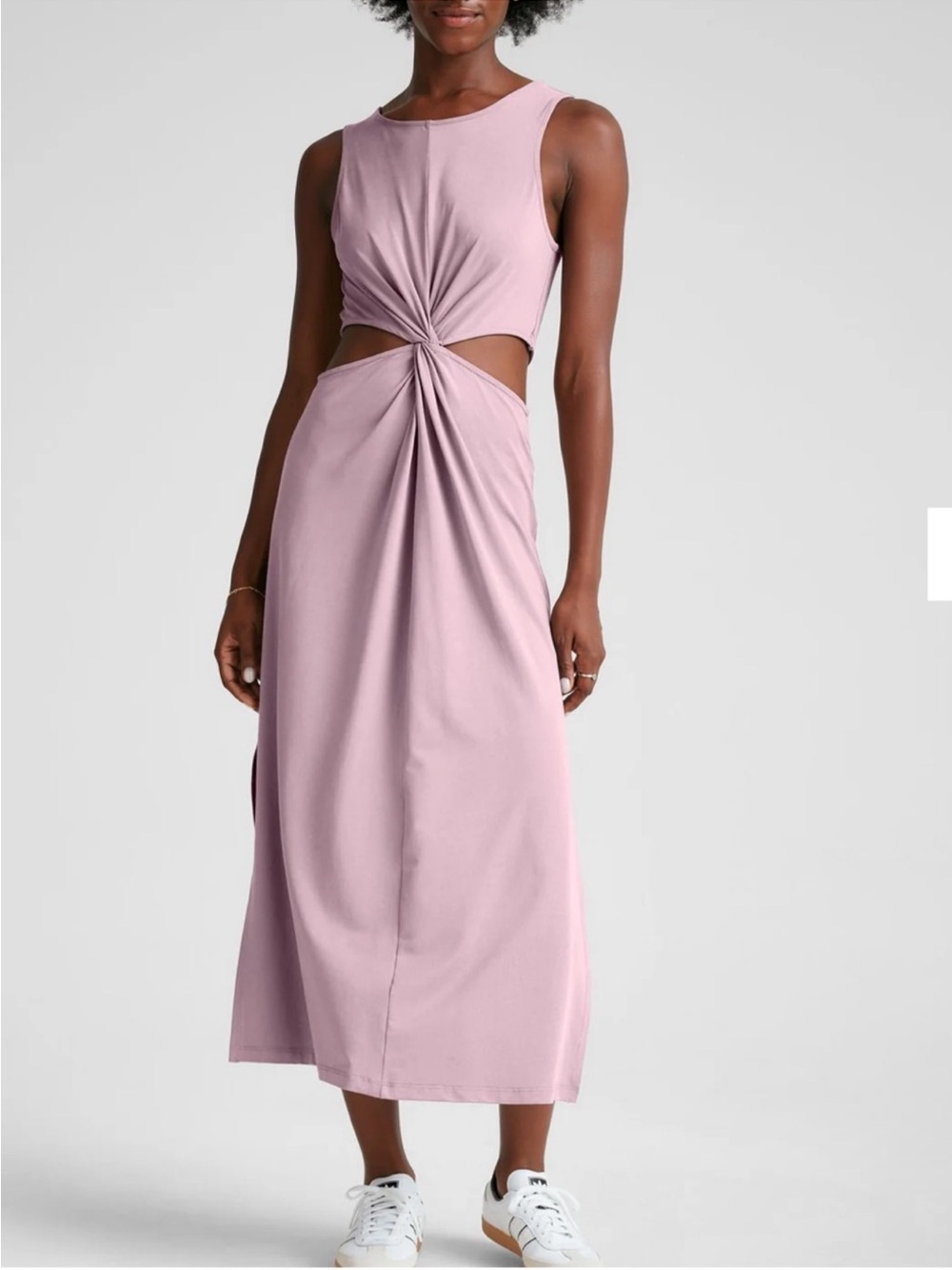 NWT Beyond Yoga Around The World Midi Dress in Blush Bloom